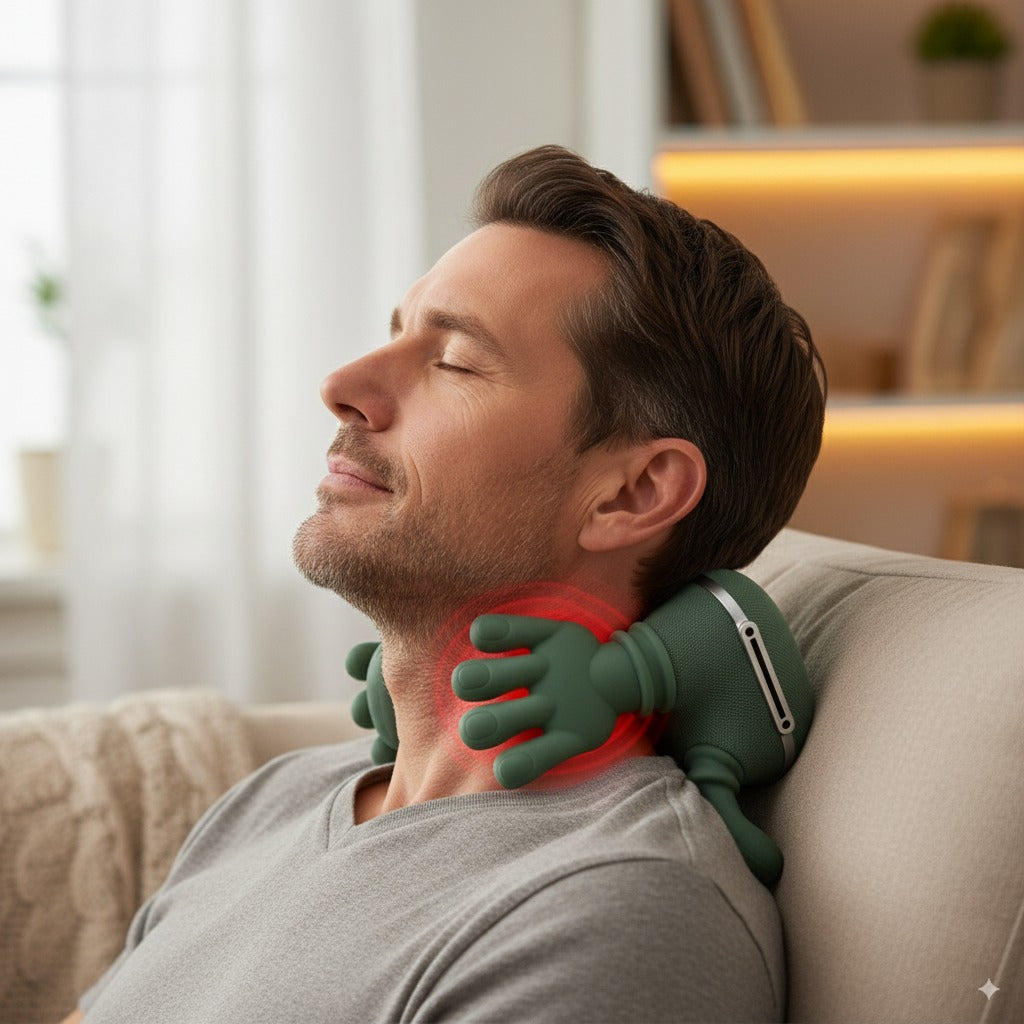 NeckRelief™ Massager With Hand-like pads